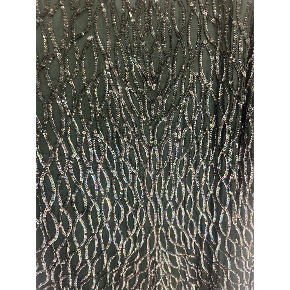 Vintage Scale Women's Dress Silk Sequins Beaded 1X India Gown Formal - Picture 5 of 9